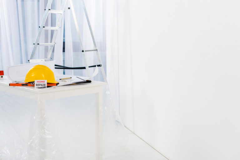 a white table with a black wire