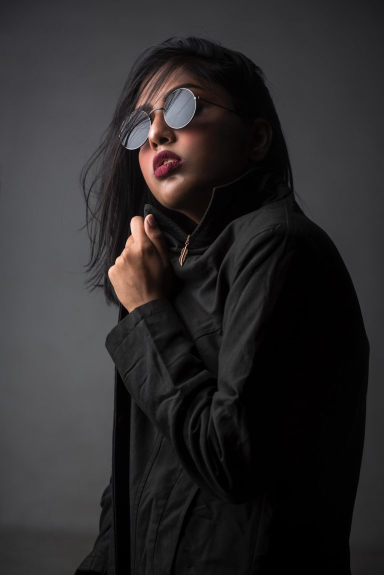 a person wearing glasses