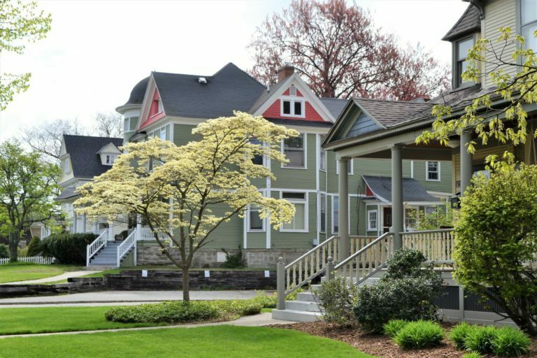 a house with a tree in the front yard